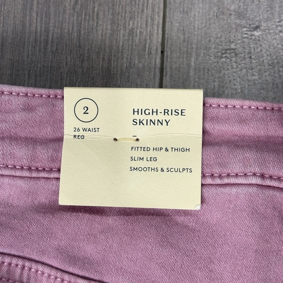 Women's Universal Thread 26 2 Regular Pants Jeans Denim Pink High Rise Skinny - Picture 9 of 12